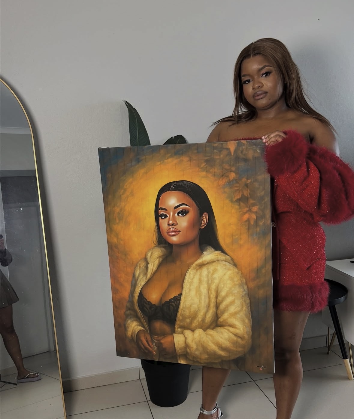 A Red Ink Media Store customer displaying personalised artwork